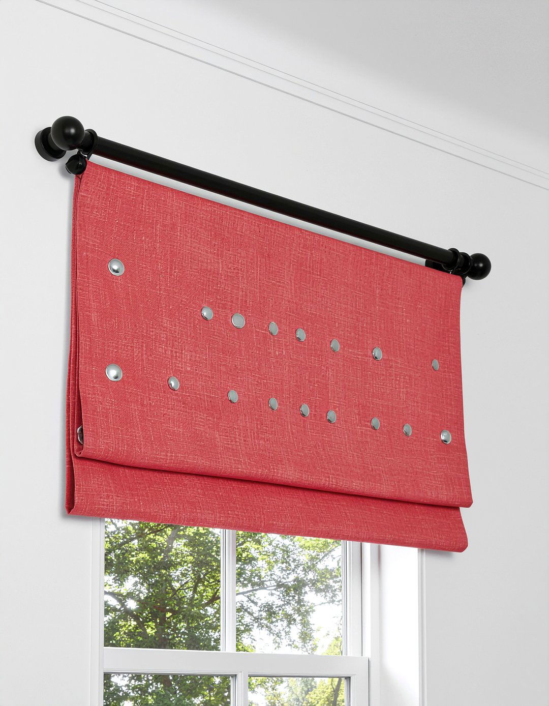 Solid Color Grommet Valance - 30 dining room valance ideas