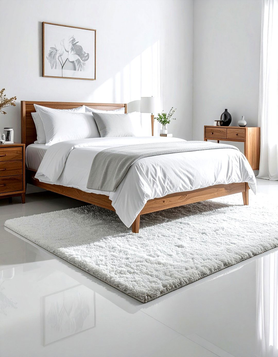 Solid Color Shag Rug Guest Room - 30 shag rug ideas