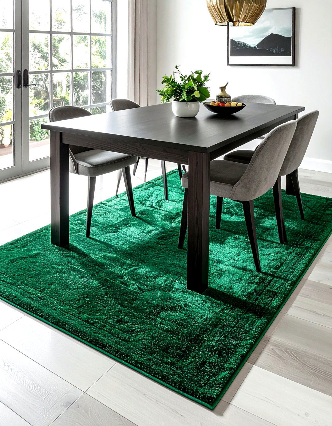 Solid Color Square Rug - 30 square rug dining room ideas