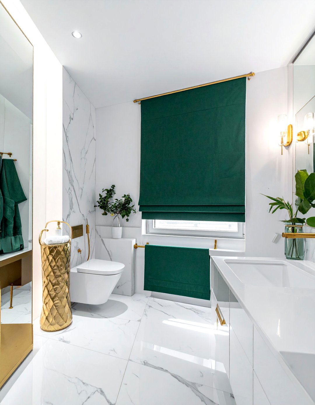 Solid Color Valance - 30 bathroom valance ideas