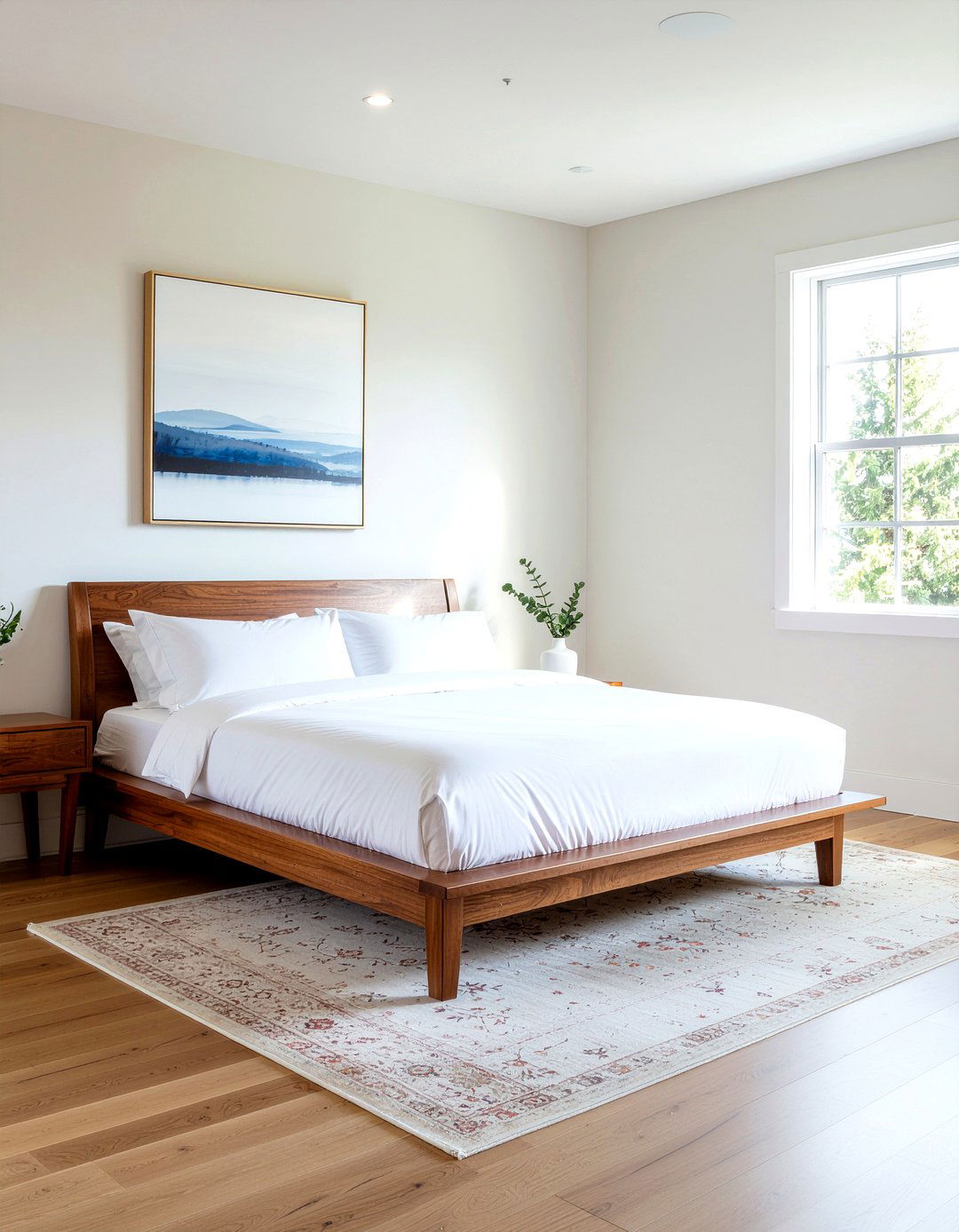 Solid Walnut Bed Frame - 30 bedroom walnut furniture ideas