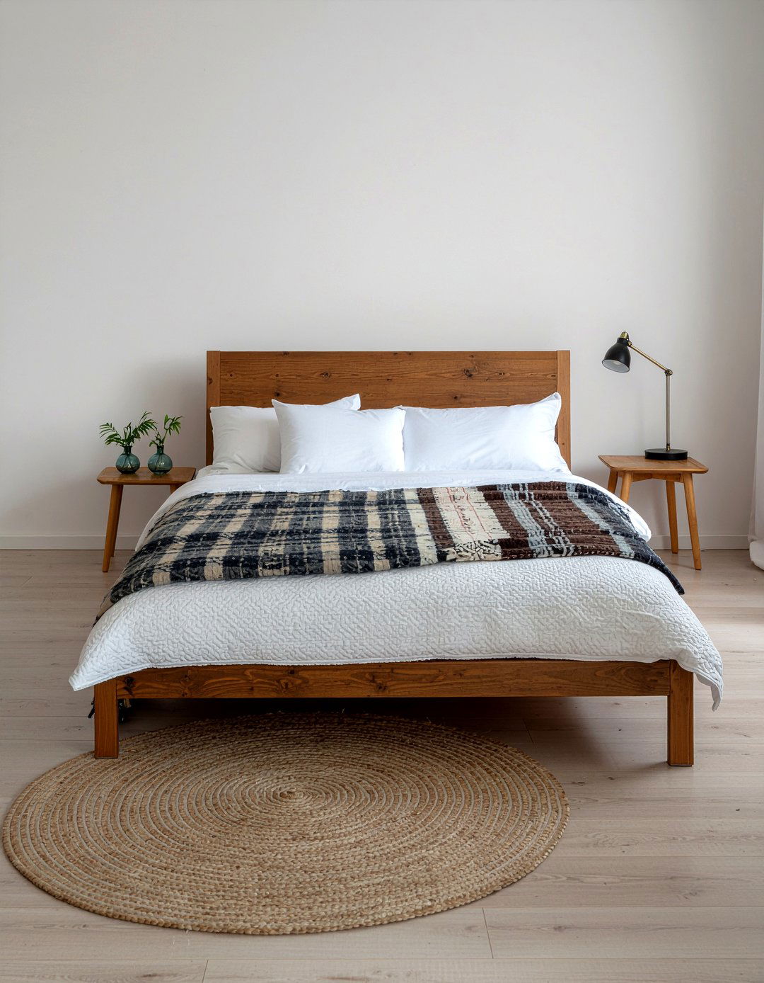 Solid Wood Rustic Bed - 30 bedroom reclaimed wood furniture ideas