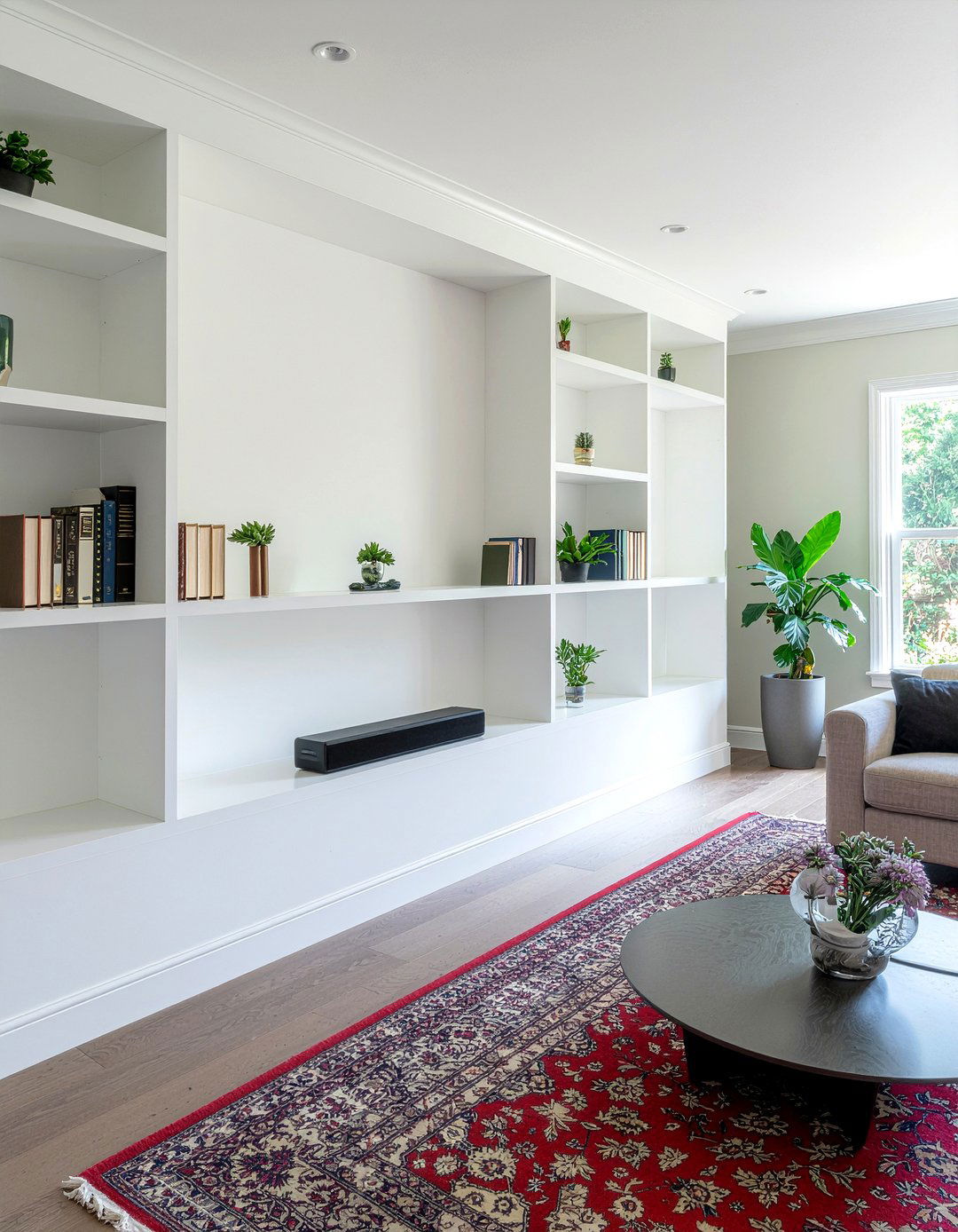 Soundbar In Built In Bookshelf - 30 living room soundbar ideas