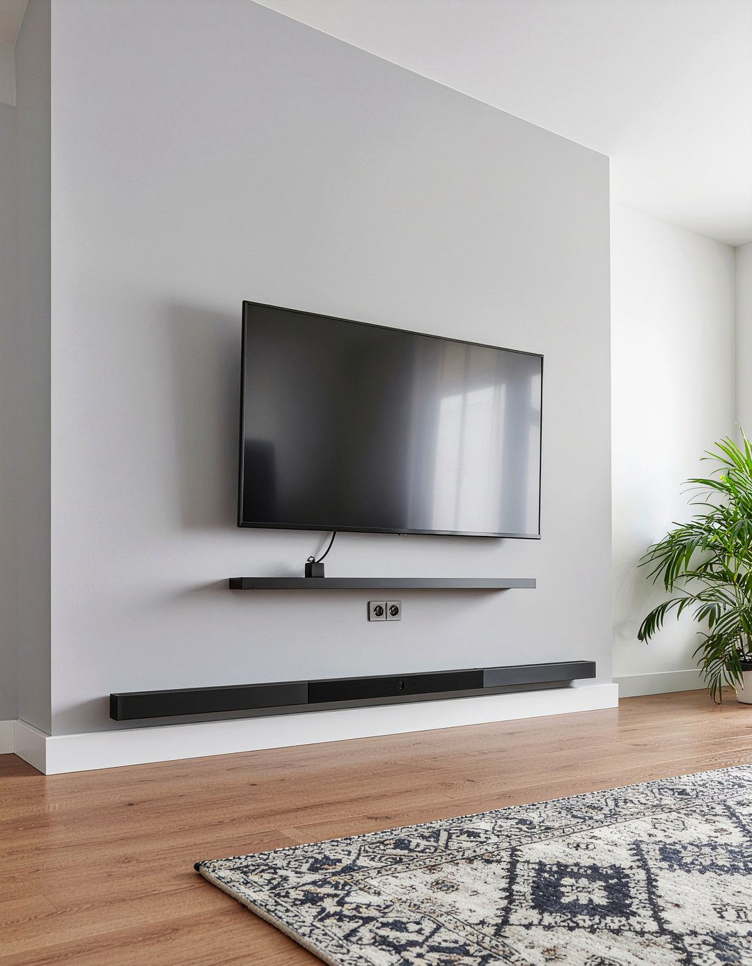 Soundbar Mounted Under TV - 30 living room soundbar ideas
