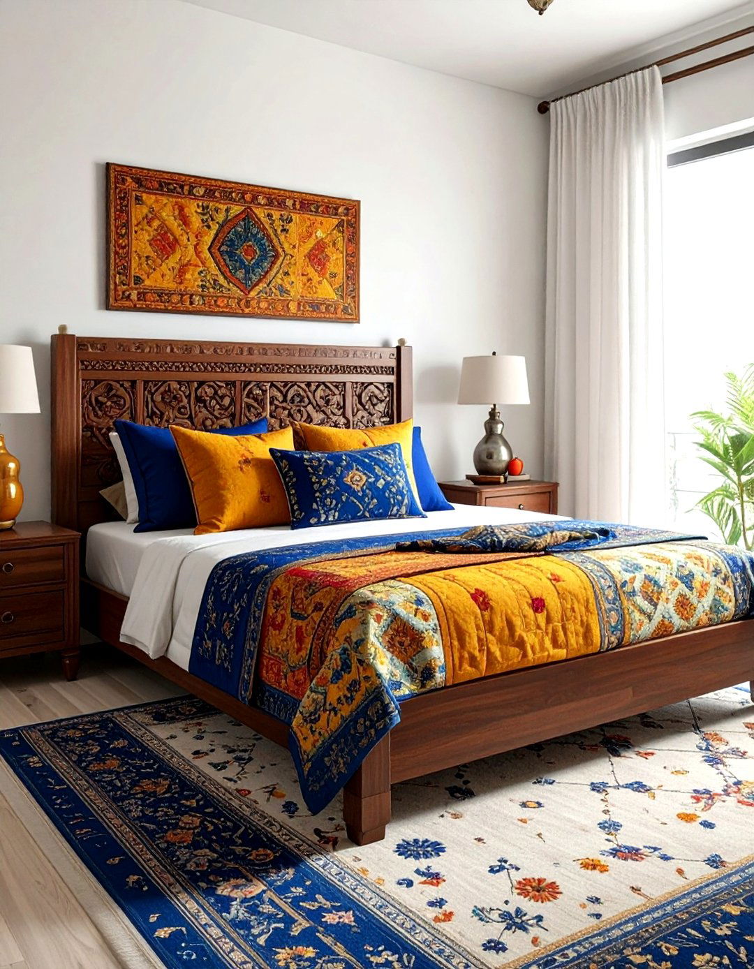 South asian textile bedroom - 30 global decor ideas