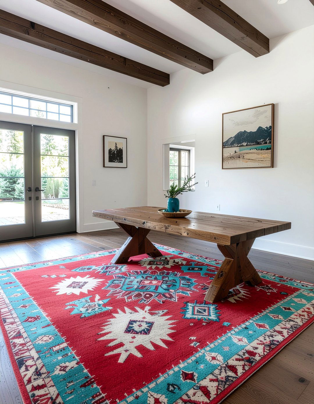 Southwestern Area Rug - 30 living room lodge furniture ideas