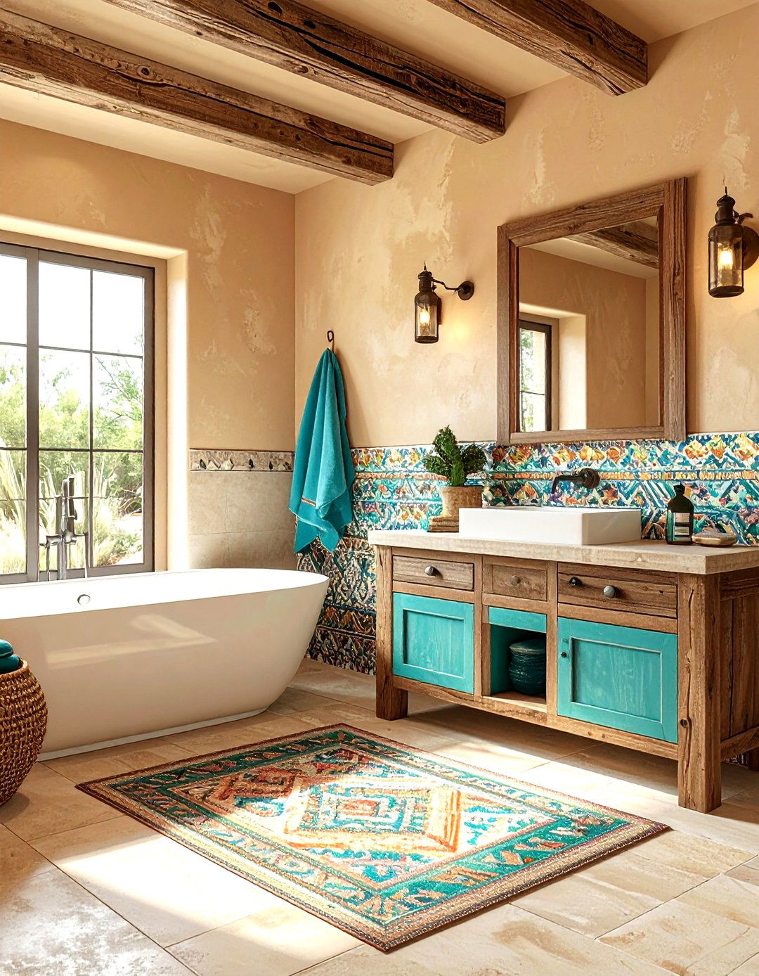 Southwestern Bathroom - 30 Mexican tile bathroom ideas