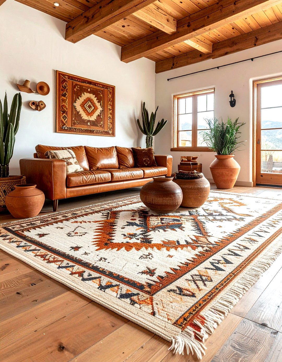 Southwestern Pattern Living Area - 30 cabin decor ideas