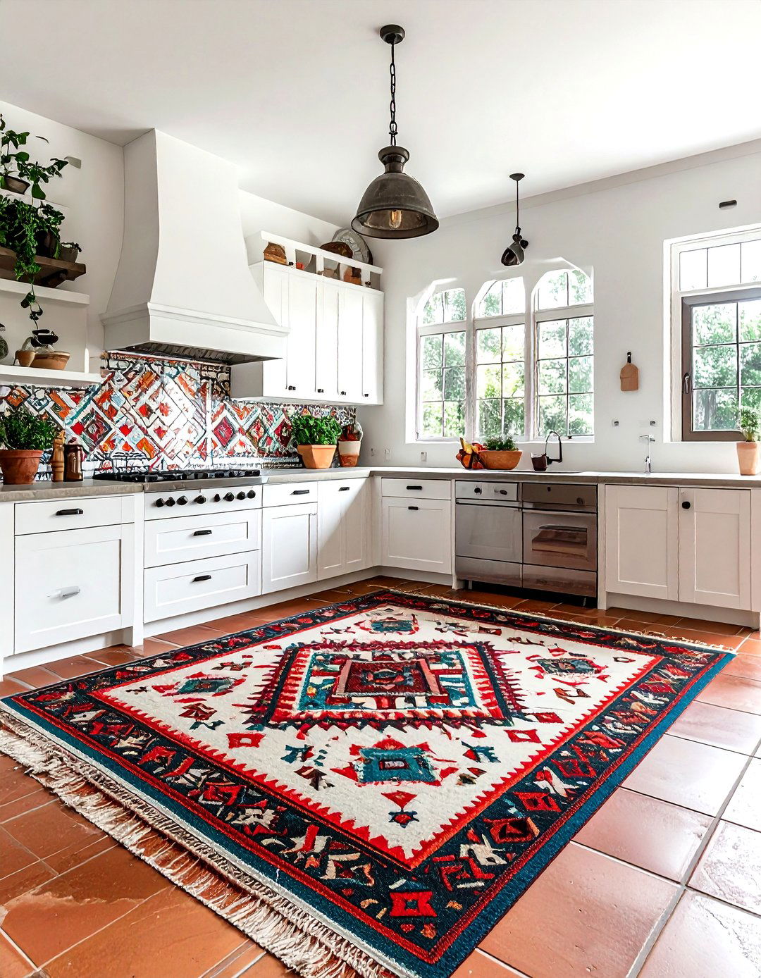 Southwestern Pattern Rug - 30 Southwestern kitchen ideas