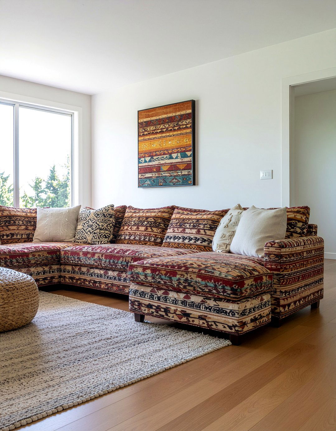 Southwestern Patterned Sectional - 30 living room southwestern furniture ideas