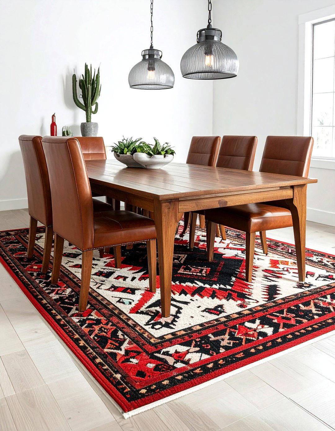 Southwestern Rug Under Table - 30 Southwestern dining room ideas