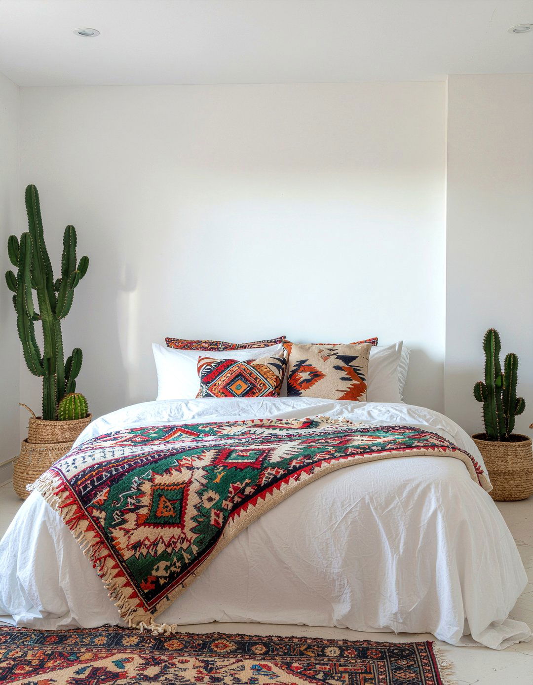 Southwestern White Bedroom - 30 bedroom white walls