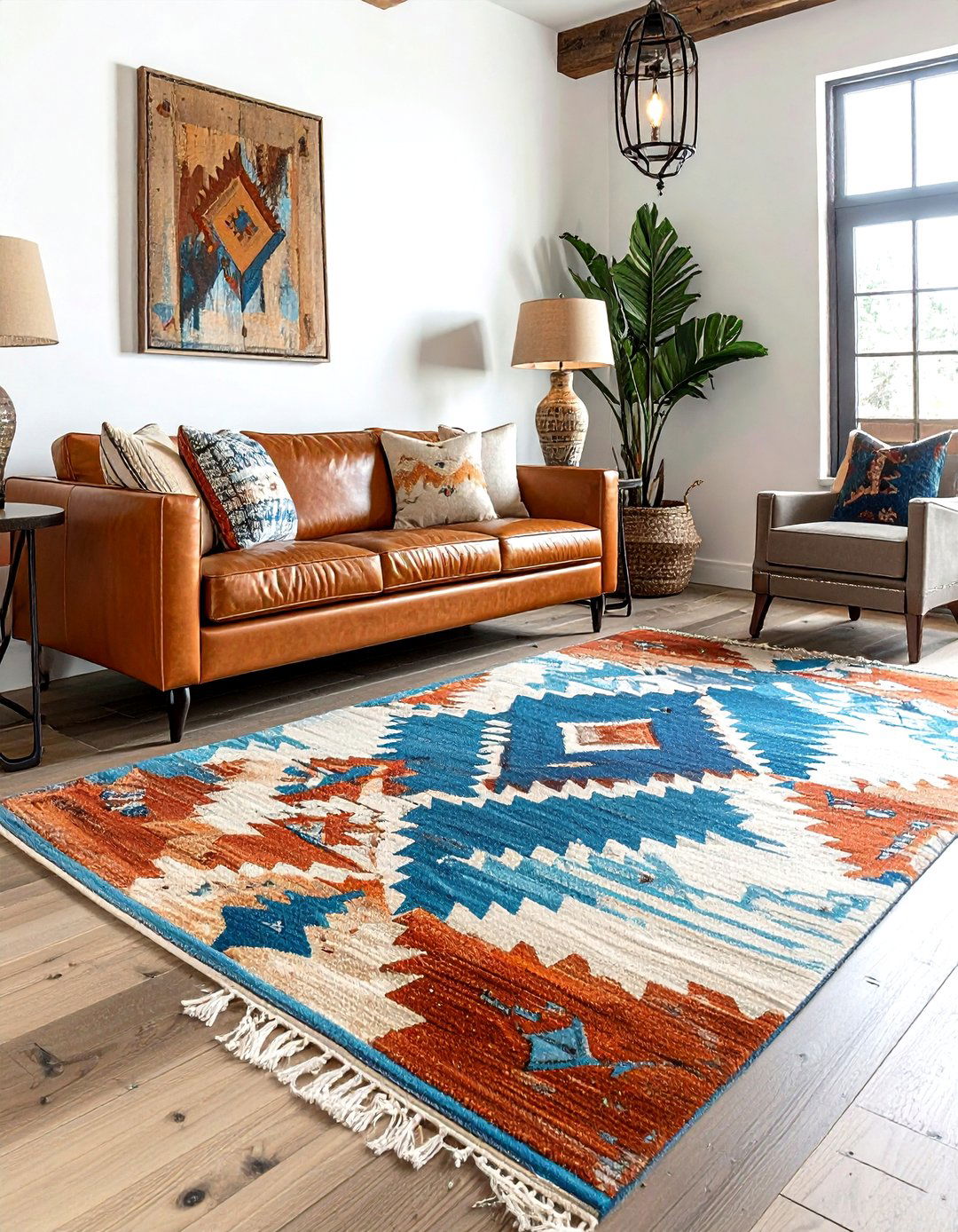 Southwestern area rug - 30 colorful rug ideas