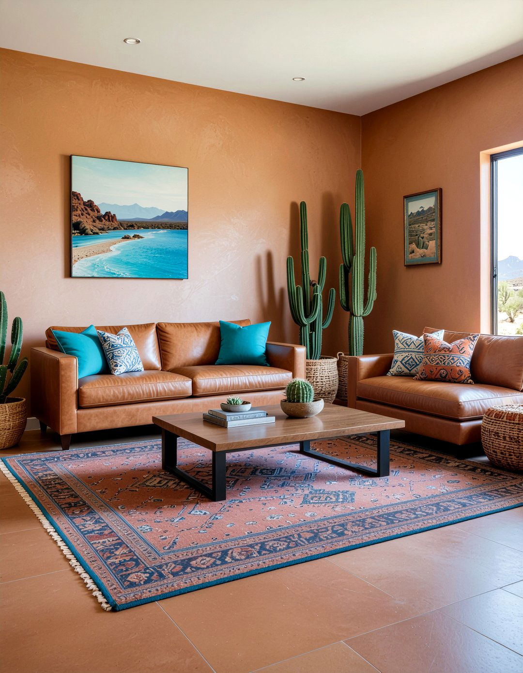Southwestern terracotta living room - 30 terracotta living room ideas