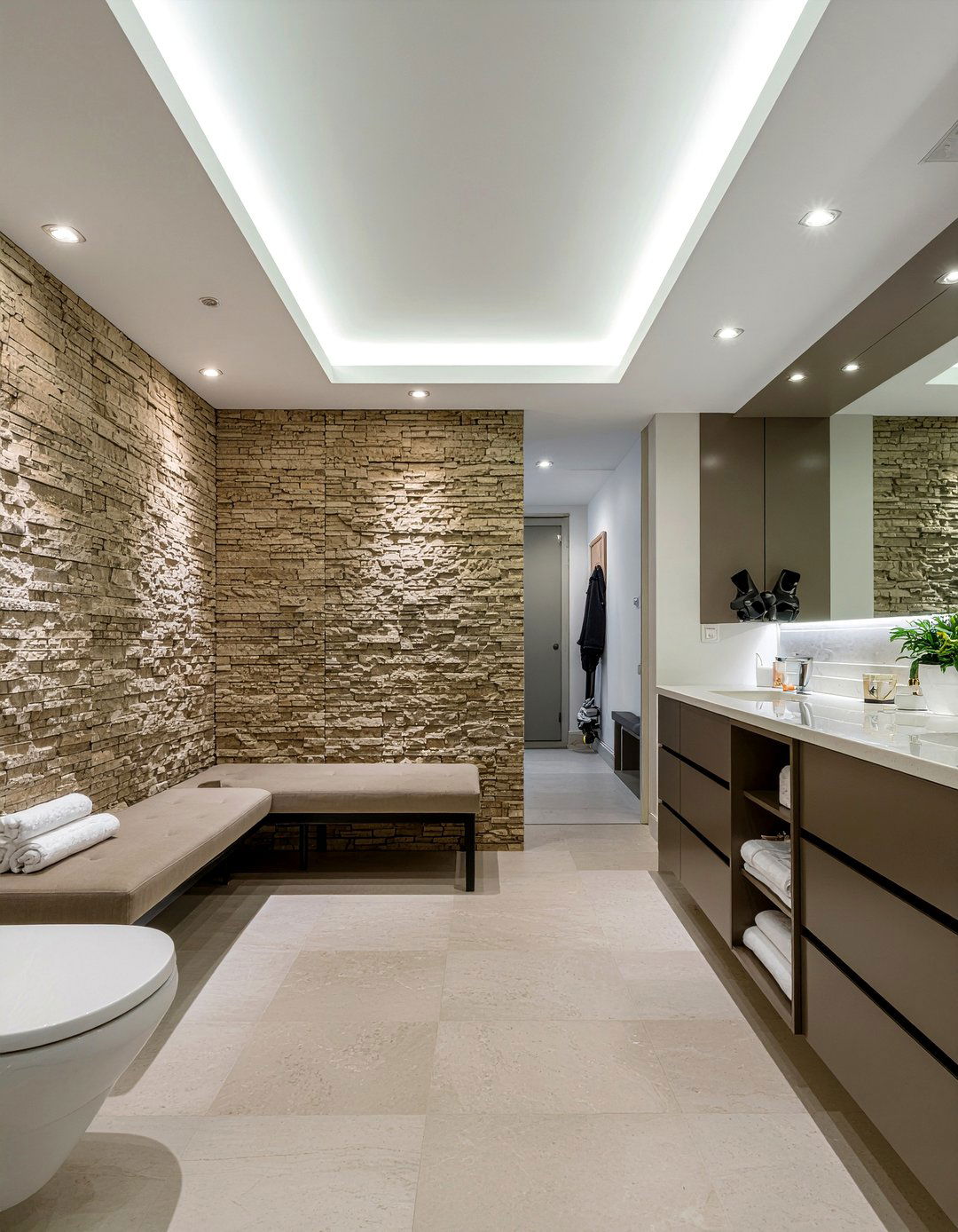 Spa Bathroom Dressing Room - 30 master bathroom with walk-in closet ideas