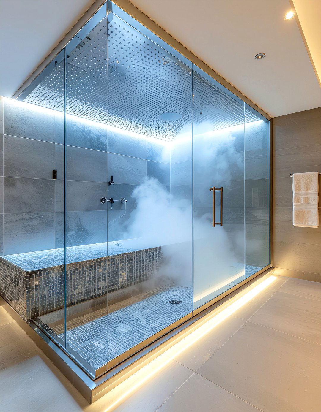 Spa Like Steam Shower - 30 bathroom goals ideas