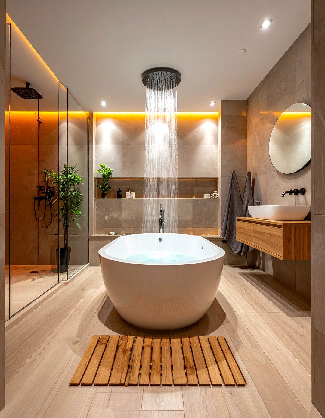Spa like bathroom retreat - 30 warm bathroom ideas
