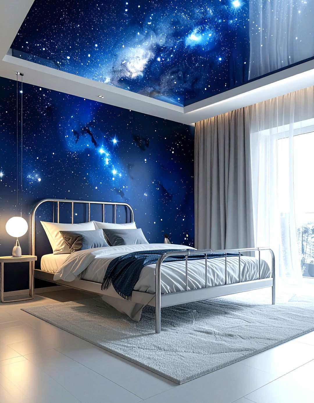 Space Galaxy Wallpaper - 30 kids room decor ideas