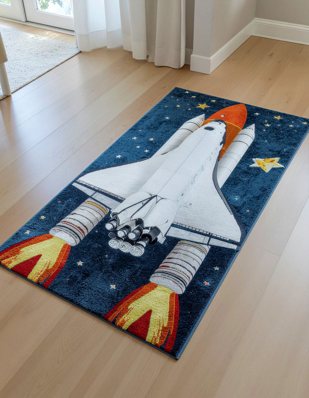 Space Shuttle Rug - 30 solar system bedroom ideas