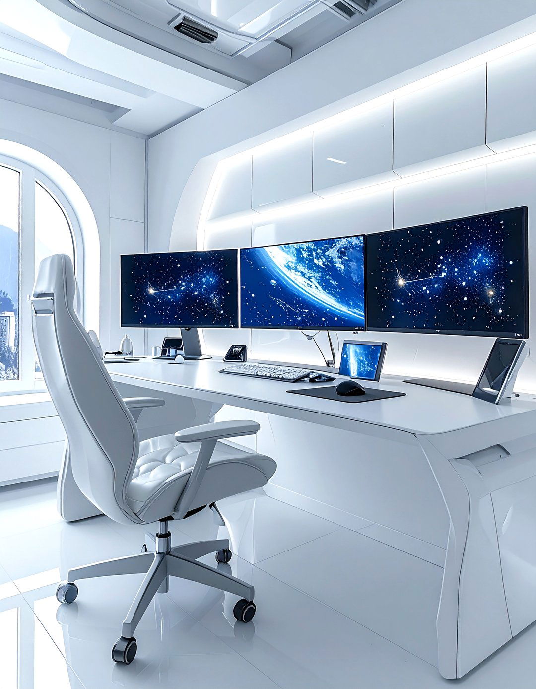 Space explorer desk - 30 planet bedroom ideas