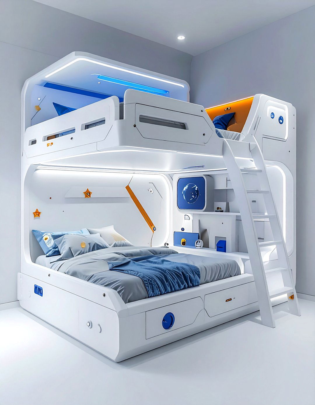 Space station bunk bed - 30 planet bedroom ideas