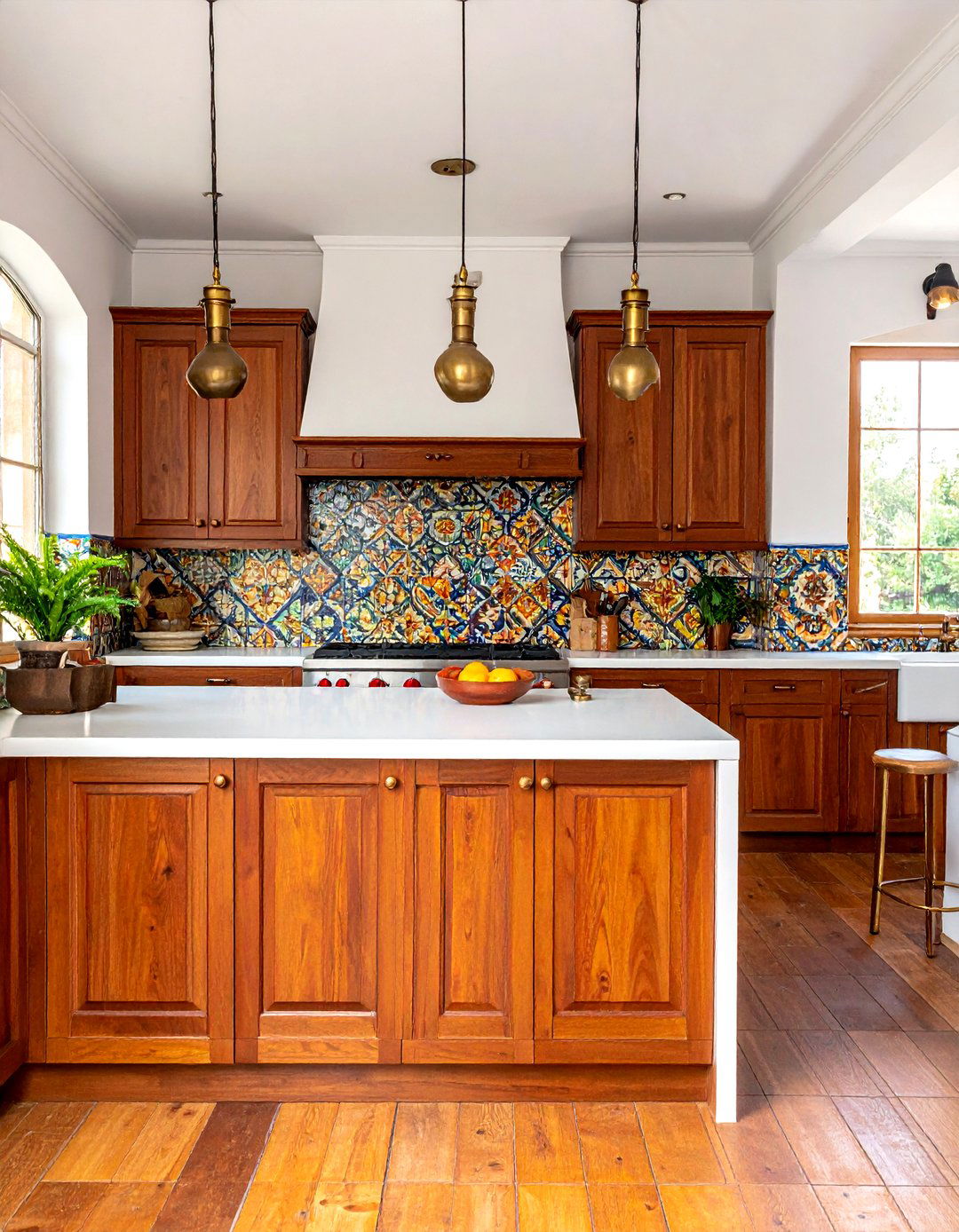 Spanish tile with wood cabinets - 30 Spanish tile kitchen backsplash ideas
