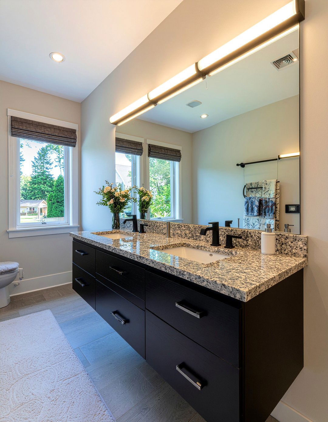 Sparkle Quartz Bathroom Counter - 30 quartz countertop bathroom ideas