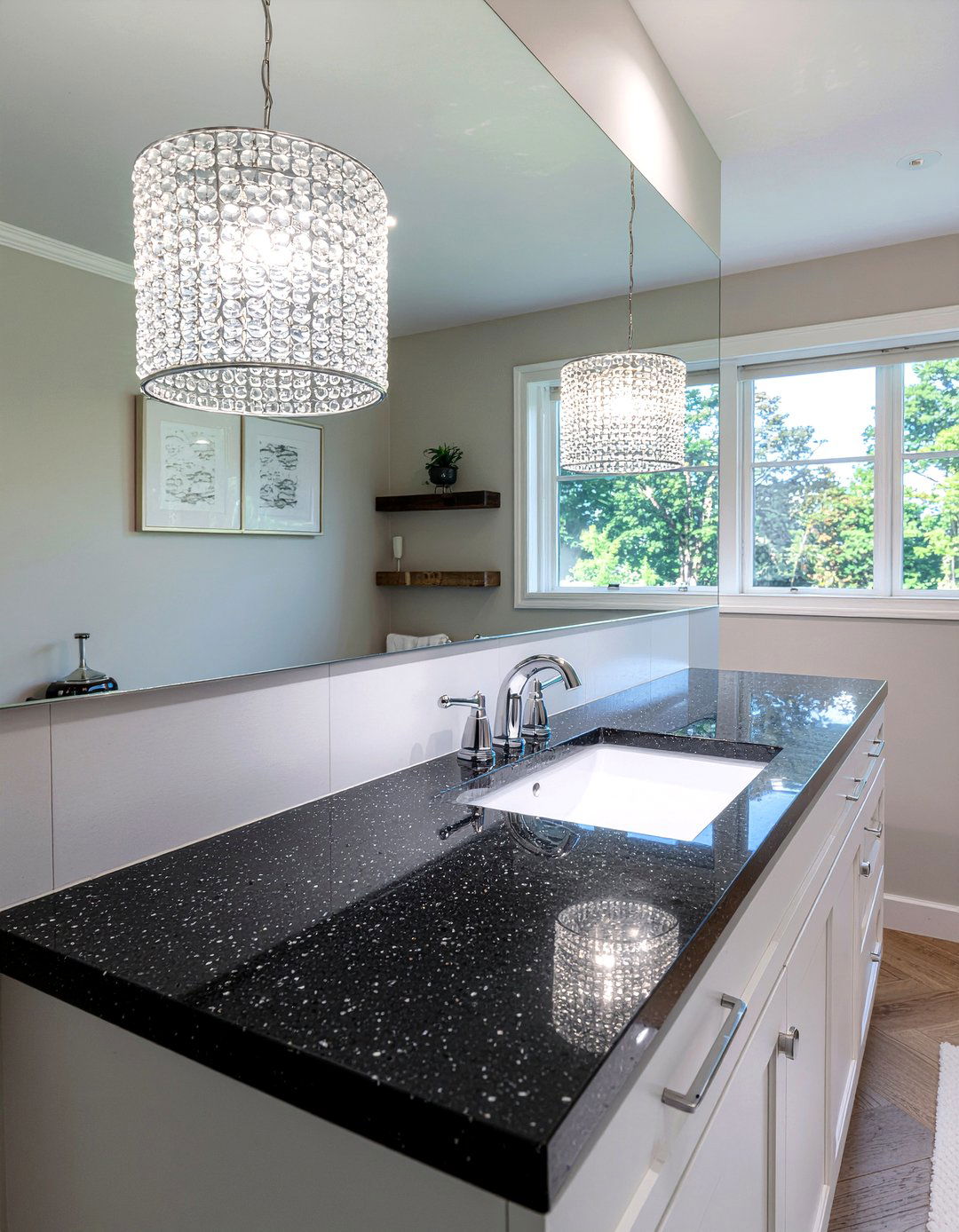 Sparkle Quartz Countertop - 30 quartz bathroom ideas