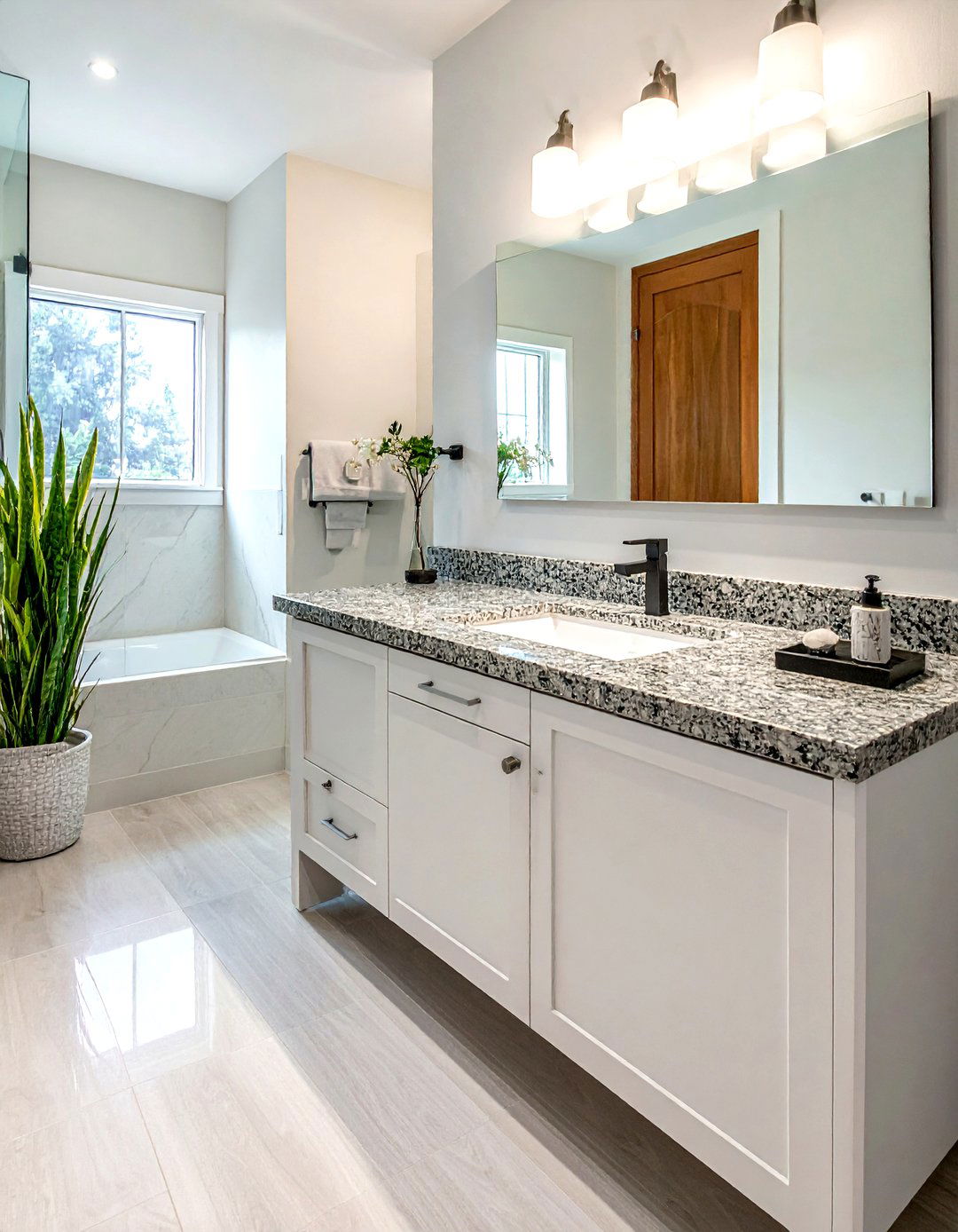 Speckled Granite Pattern - 30 granite countertop bathroom ideas