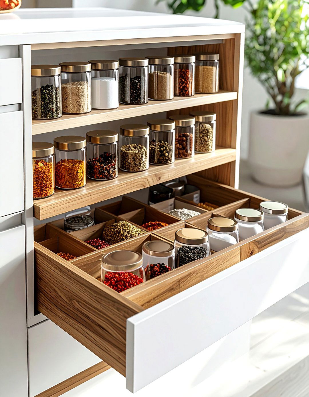 Spice Drawer Insert - 30 kitchen drawer organization ideas