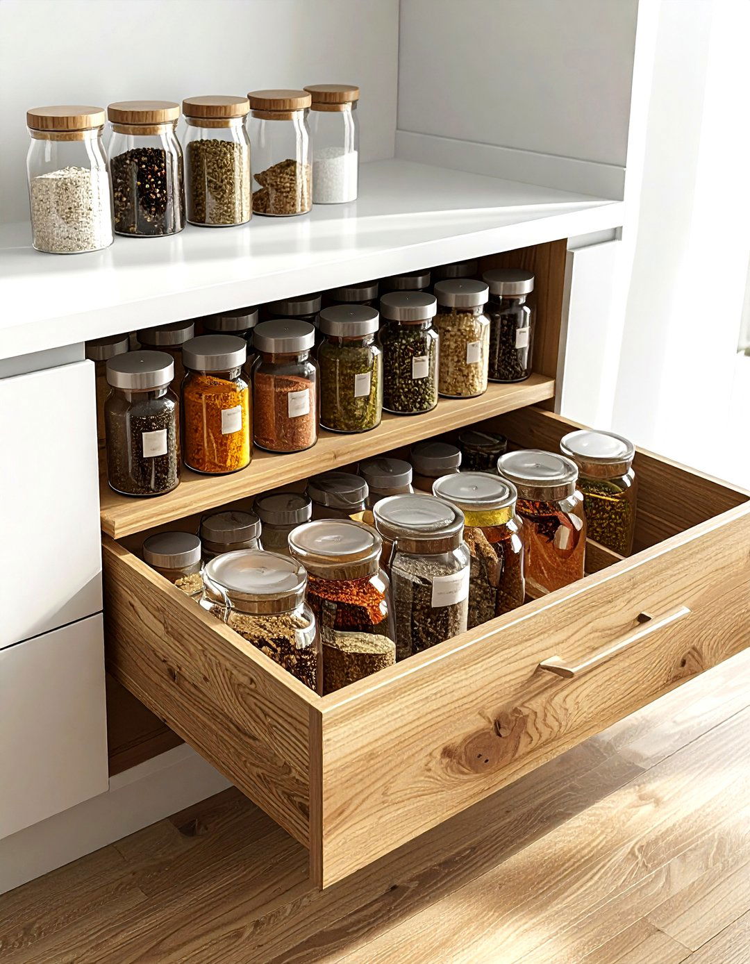 Spice Drawer Organizer - 30 functional kitchen ideas