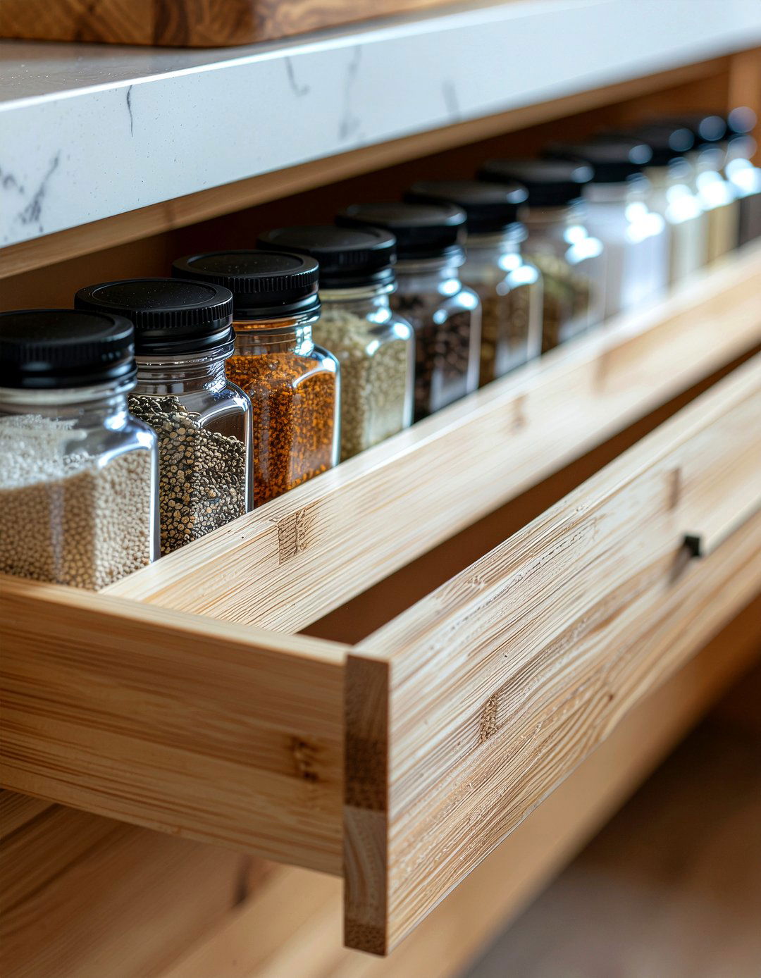 Spice drawer insert - 30 pull-out cabinet kitchen ideas