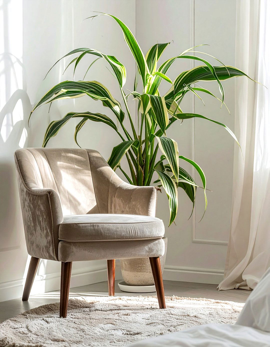 Spider Plant Bedroom Corner - 30 hanging plant ideas