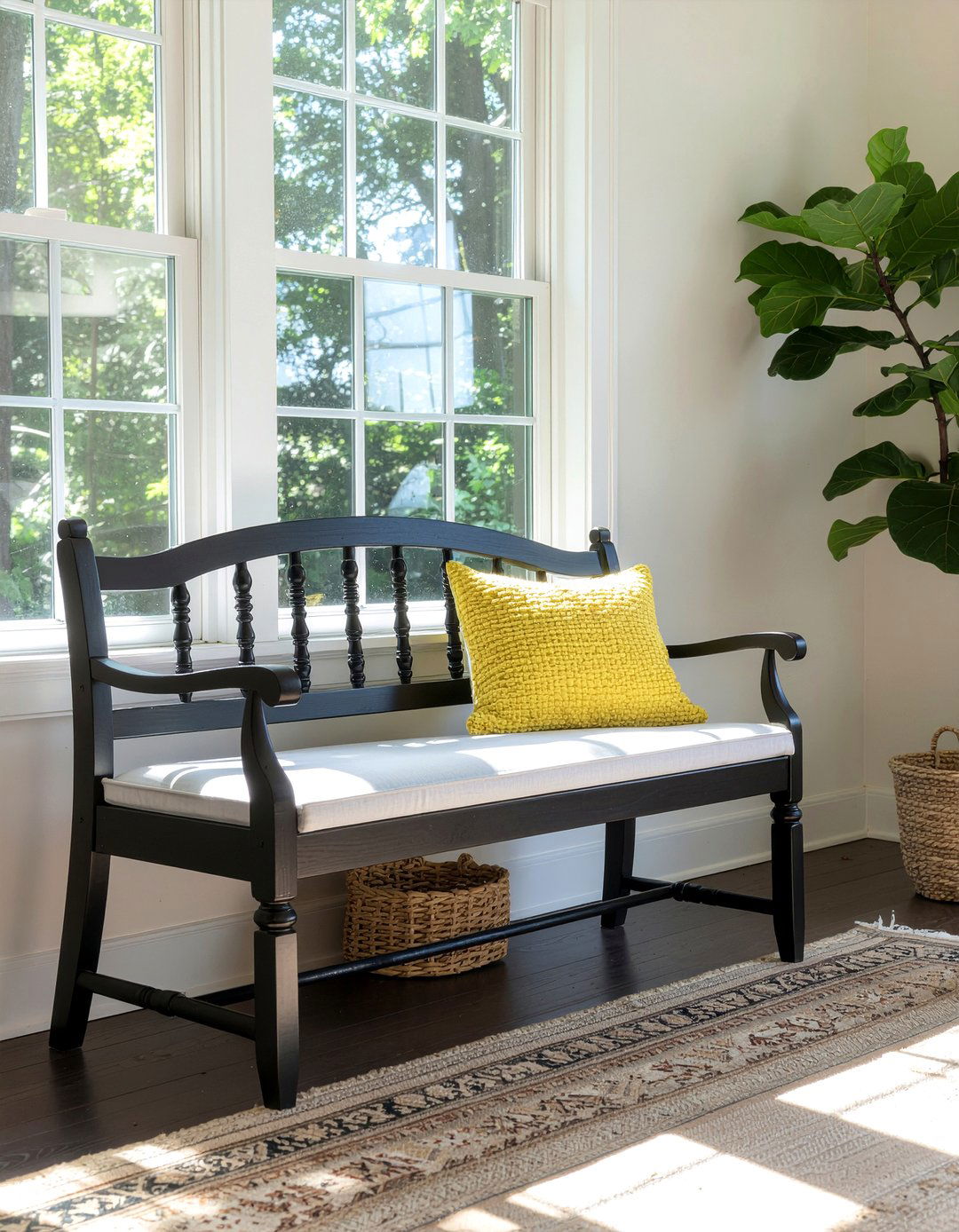 Spindle Back Bench - 30 living room cottage furniture ideas