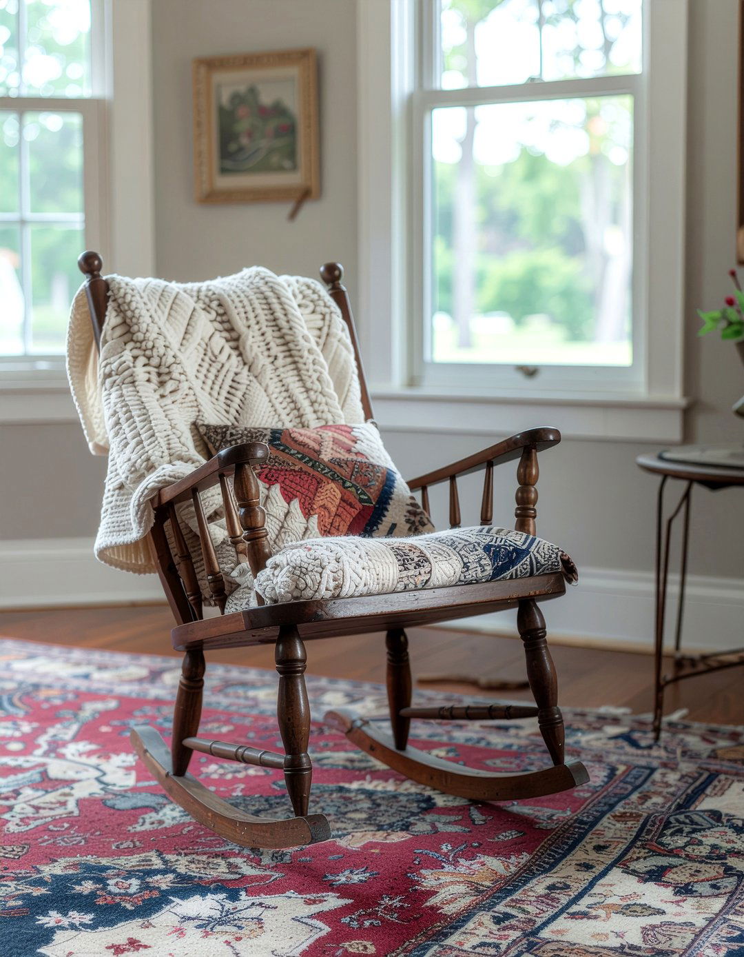 Spindle Back Rocking Chair - 30 living room rustic furniture ideas