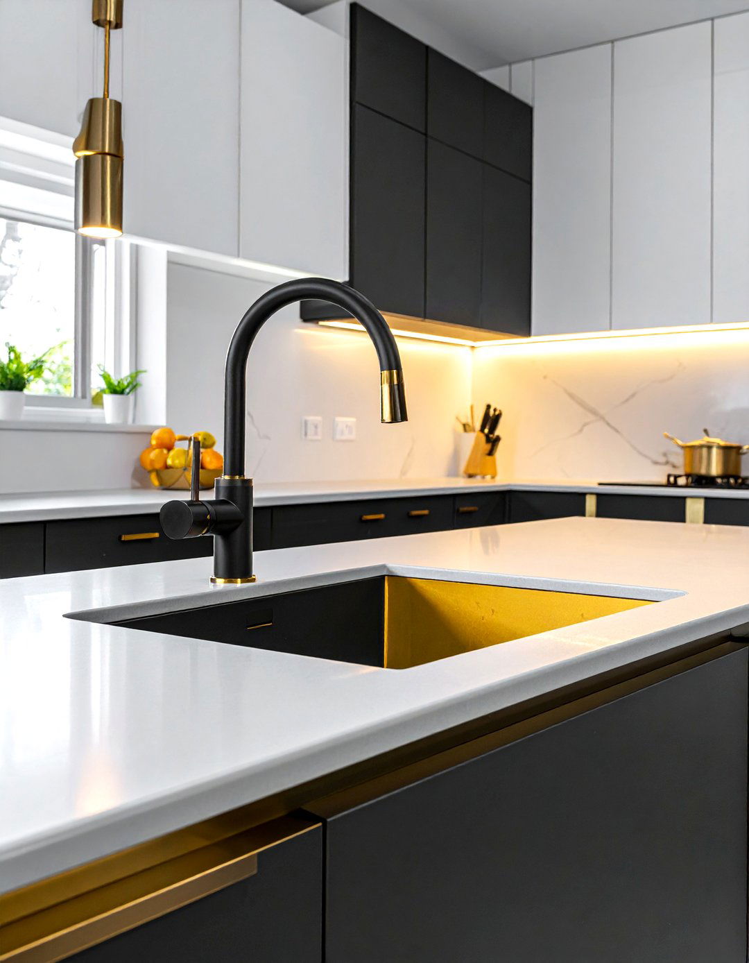 Split Finish Kitchen Faucet - 30 Waterstone kitchen ideas