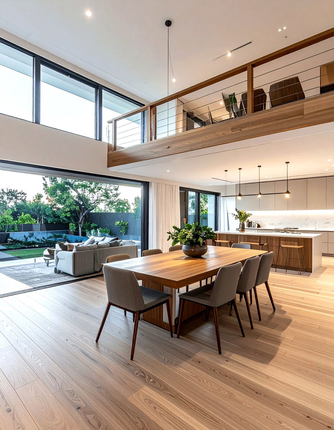 Split Level Open Dining Room - 30 open plan dining ideas