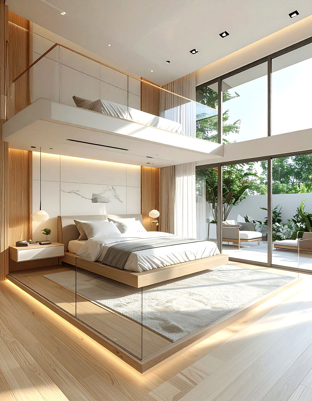 Split level open bedroom - 30 open concept bedroom ideas