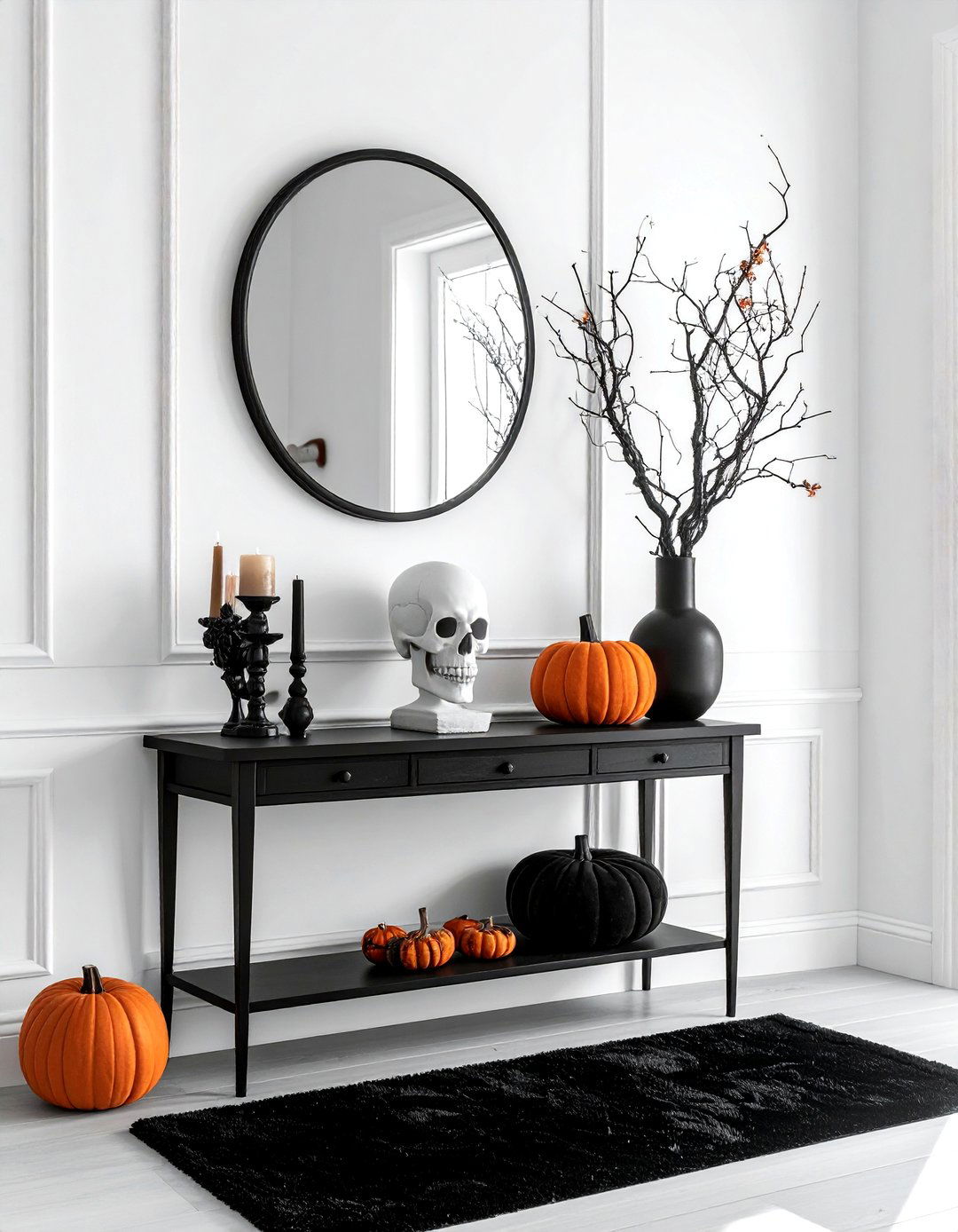 Spooky Entryway Console - 30 spooky decor ideas