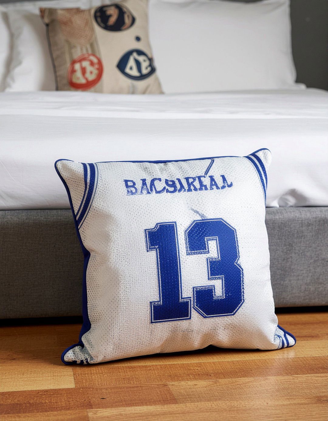 Sports Jersey Throw Pillow - 30 basketball bedroom ideas