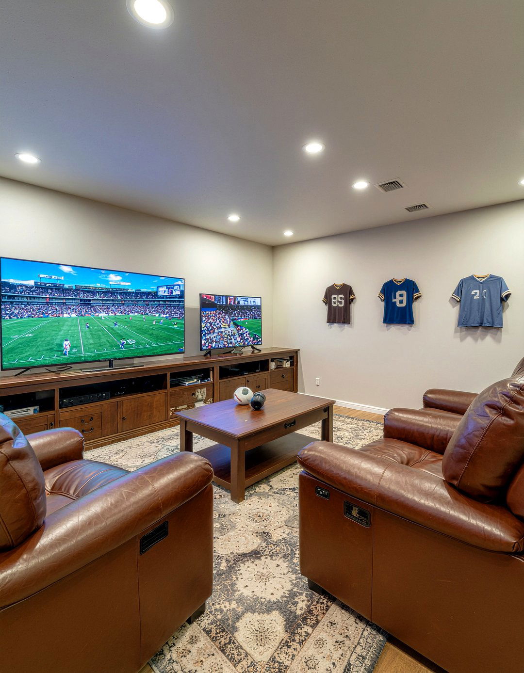 Sports Theme - 30 man cave living room ideas