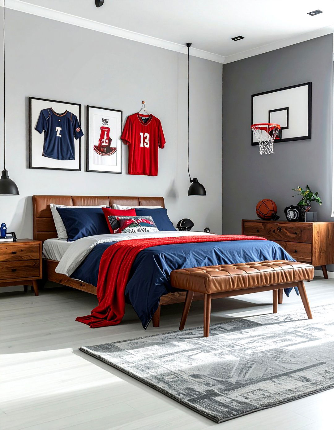 Sports Themed Bedroom - 30 teenager bedroom decor ideas