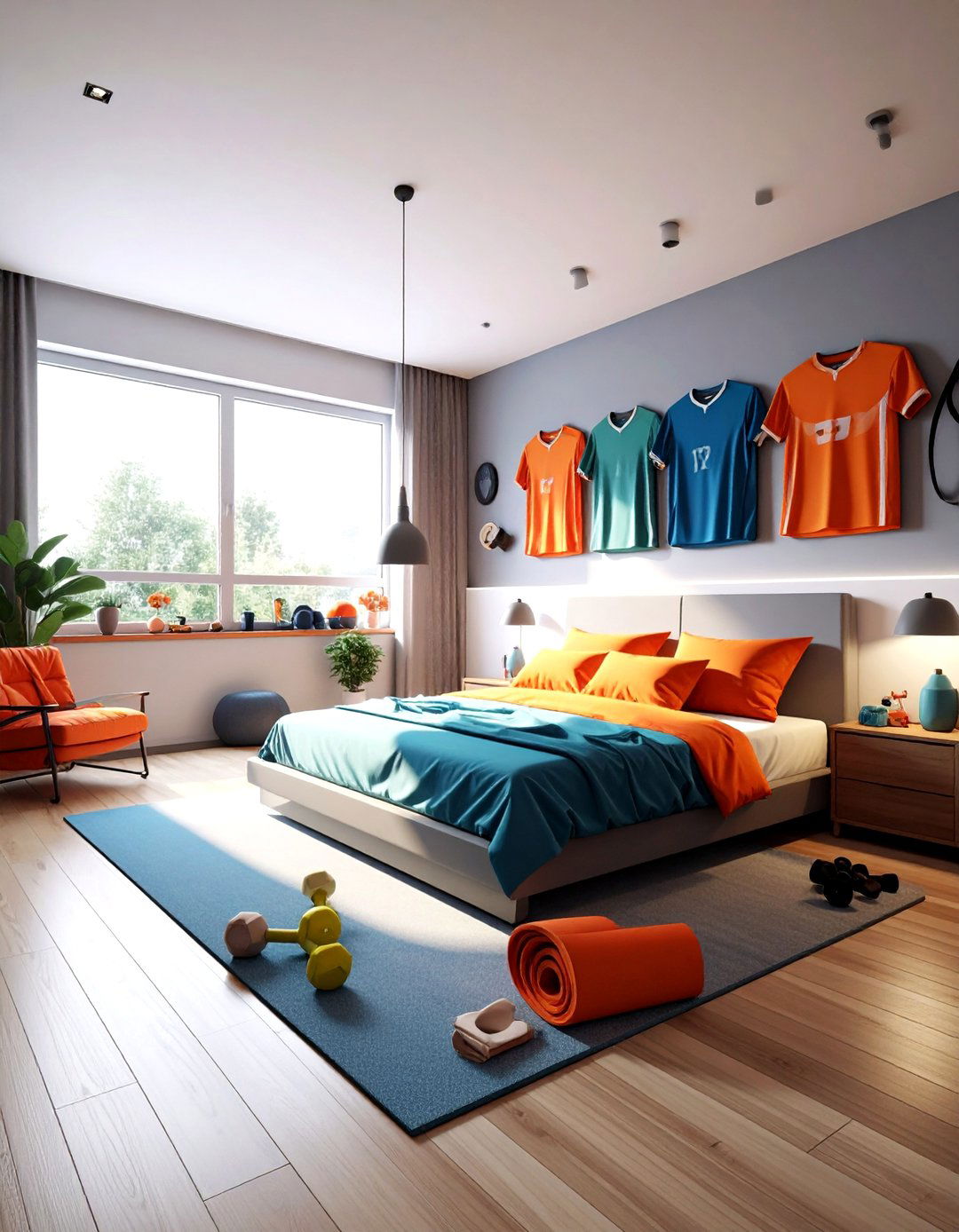 Sporty bedroom - 30 teen room decor ideas
