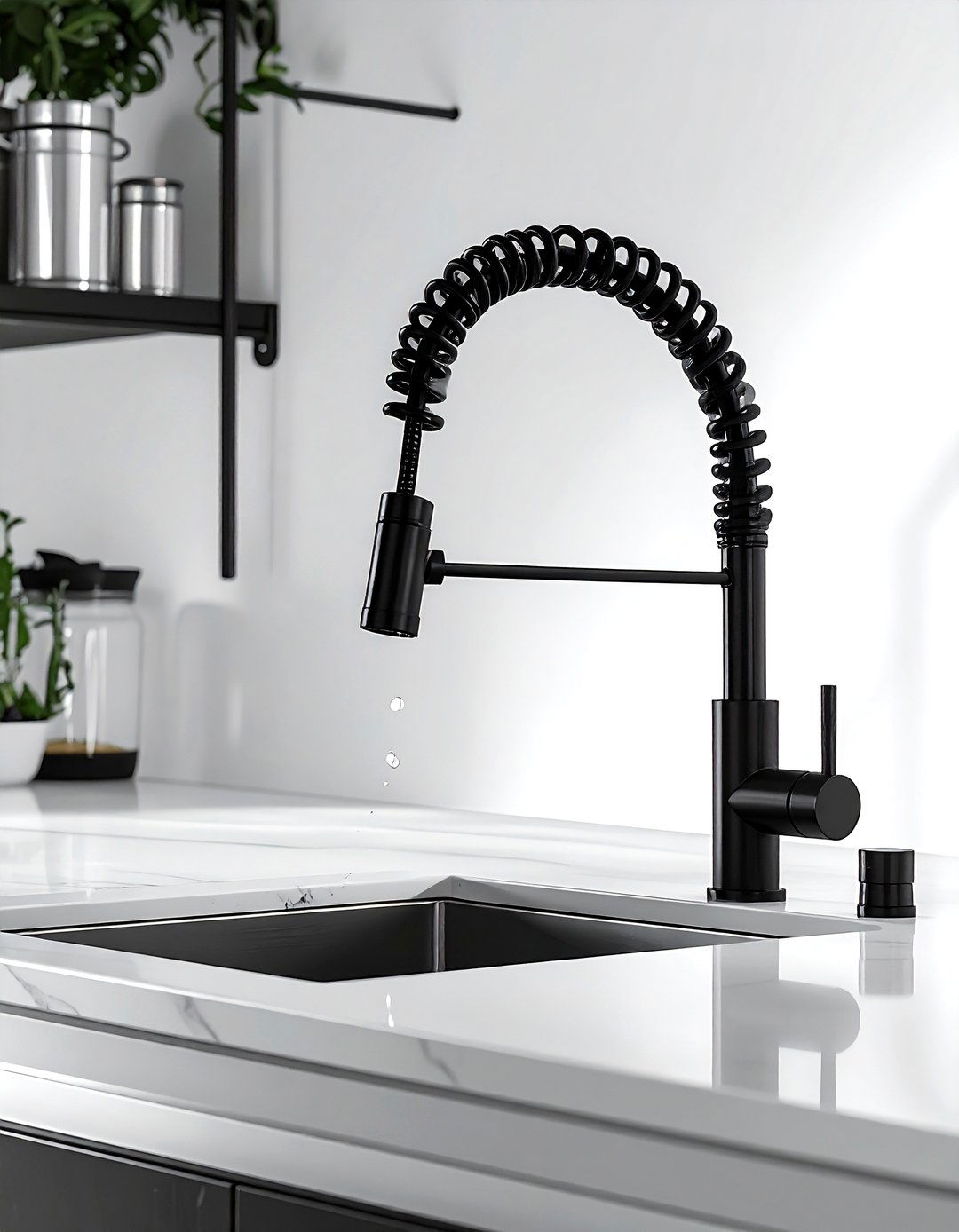 Spring Neck Kitchen Faucet - 30 single hole faucet ideas