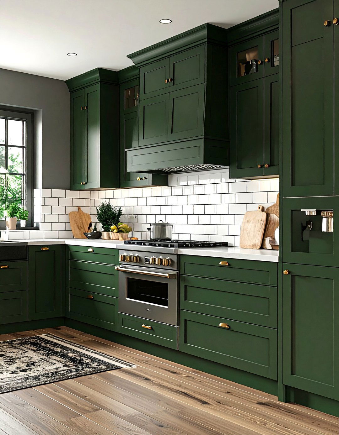 Spruce green kitchen cabinets white subway tile - 30 green and white kitchen ideas