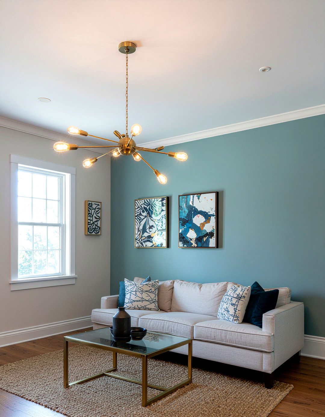 Sputnik Chandelier For Standard Ceiling Height - 30 living room chandelier sizing ideas