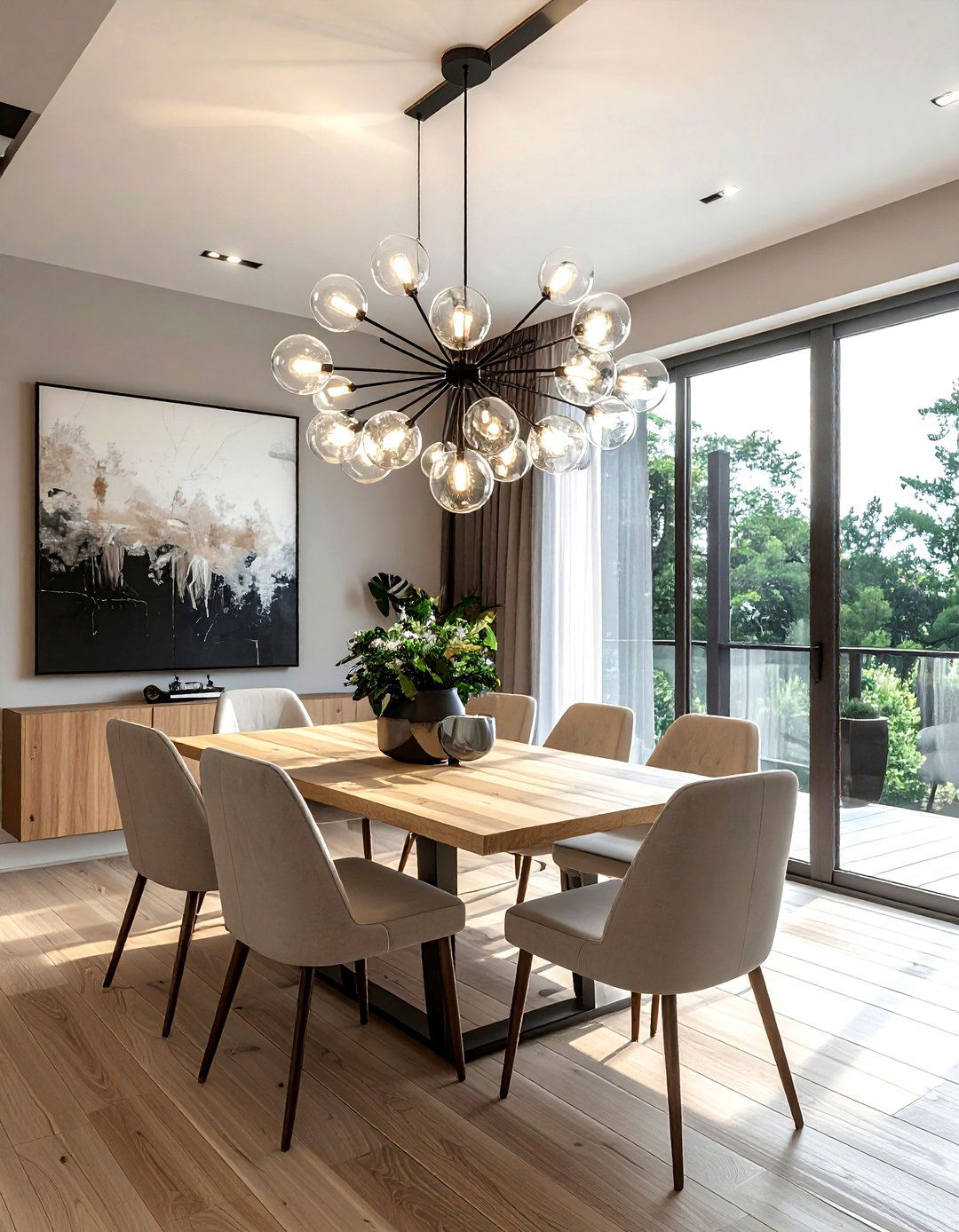 Sputnik Globe Chandelier - 30 dining room lighting design