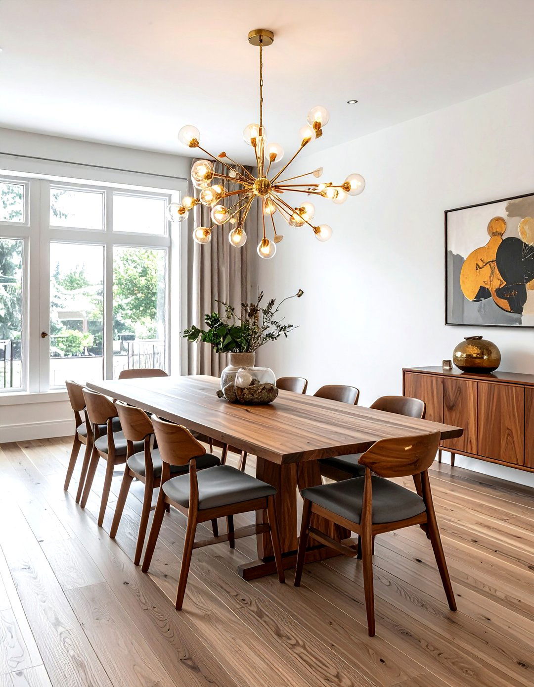 Sputnik chandelier lighting - 30 mid-century modern dining room ideas