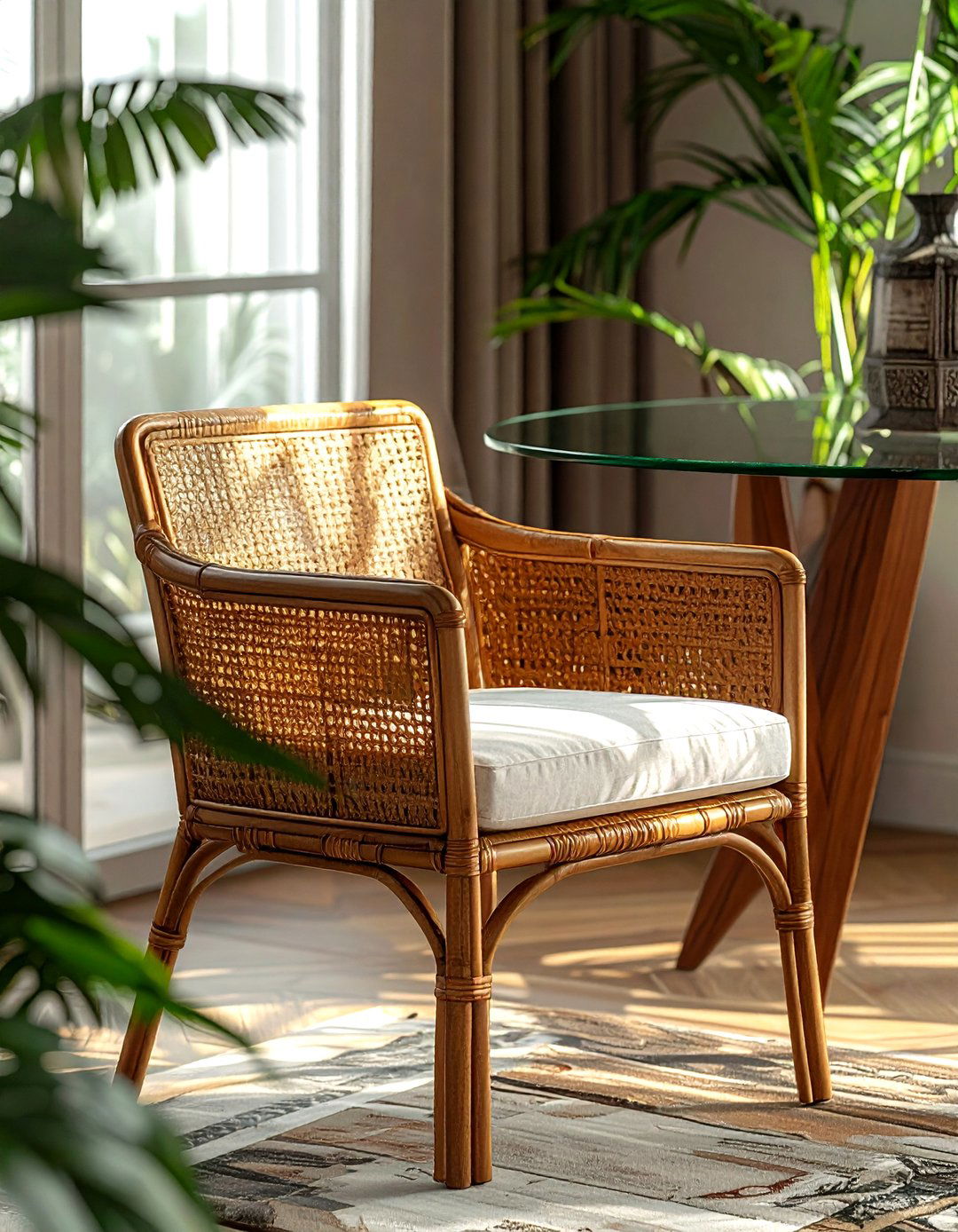 Square Back Rattan Chair - 30 rattan dining chair ideas