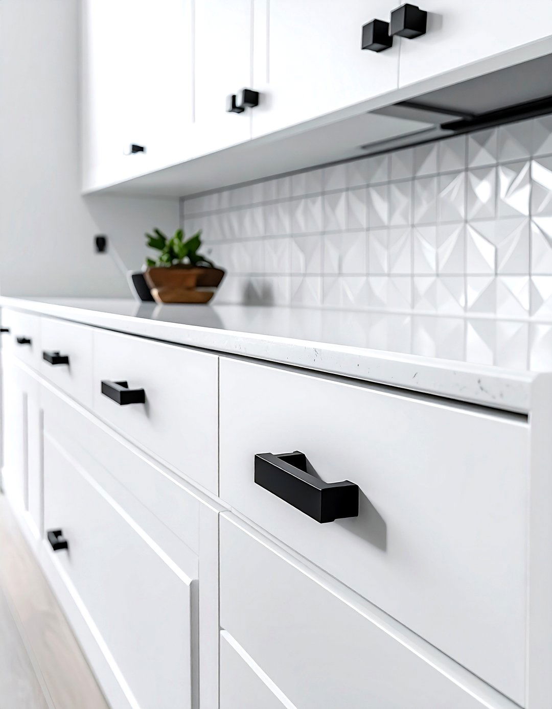 Square Black Cabinet Knobs - 30 kitchen hardware ideas